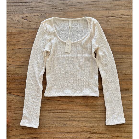 Rylee + Cru Tops - Rylee + Cru Textured Long Sleeve Tee - Size XS
